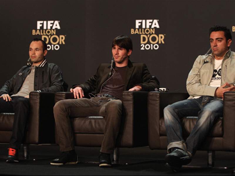 FIFA Ballon d&#39;Or Analysis: How Lionel Messi Got Ahead Of Andres Iniesta &amp;  Xavi To Be Named The Best Player Of 2010 | Goal.com