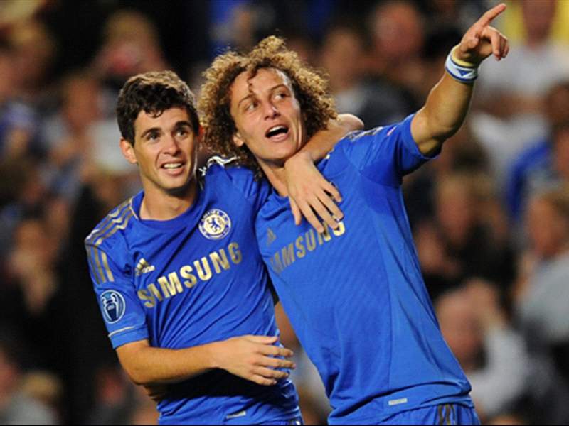 Oscar e Davi Luiz Chelsea