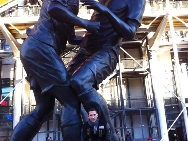 Materazzi Tweets Picture Of Himself At Zidane Headbutt Statue Goal Com