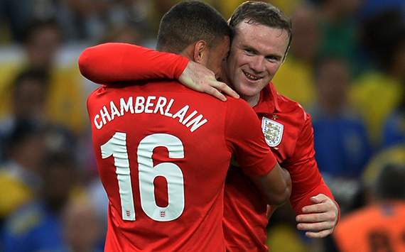 International Friendly - Brazil v England, Wayne Rooney and Alex Chamberlain
