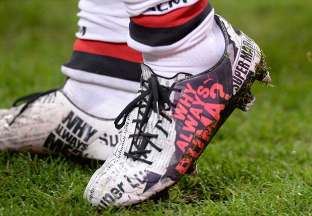 Why always Puma? Balotelli showcases new boots in Milan ...