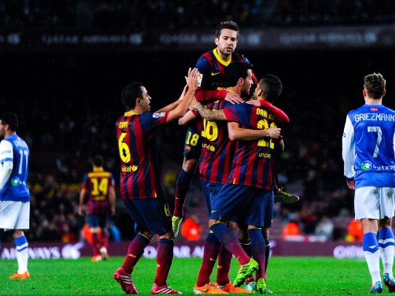 Copa Del Rey Fc Barcelona Mit Arbeitssieg Gegen Real Sociedad Goal Com