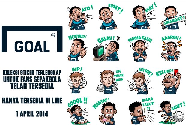 Dapatkan Stiker  Sepakbola Goal Melalui Line  Goal com